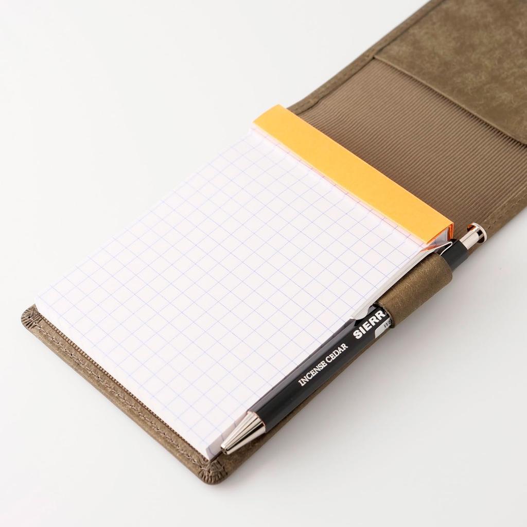 Slip-On PB RHODIA Memo Cover No. 11, Italian Leather Pueblo Compact, Cognac (Light Brown), IPV-6001