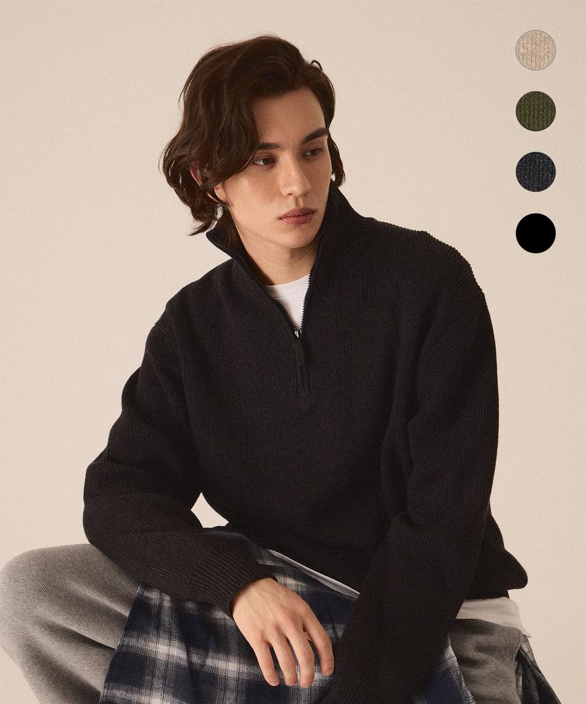 CUTZ [2Pack] Essential Round + Half Zip Knit (Type B)