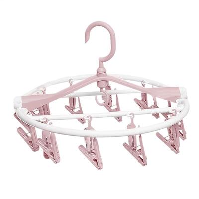 Drying Hangers For Laundry Laundry Hanger With 20 Clips Foldable Round Drying Rack For Camping Travel Laundry Indoor Hotel