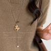 Women's Autumn and Winter Long Vintage Pony Pendant Necklace