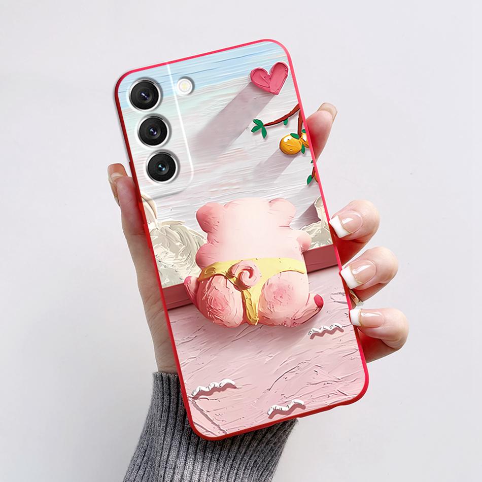 Case For Samsung Galaxy S22 Bags S 22 Plus Ultra Cover Protective Silicone Funda Astronaut Phone Case Coque For Samsung S22 Capa