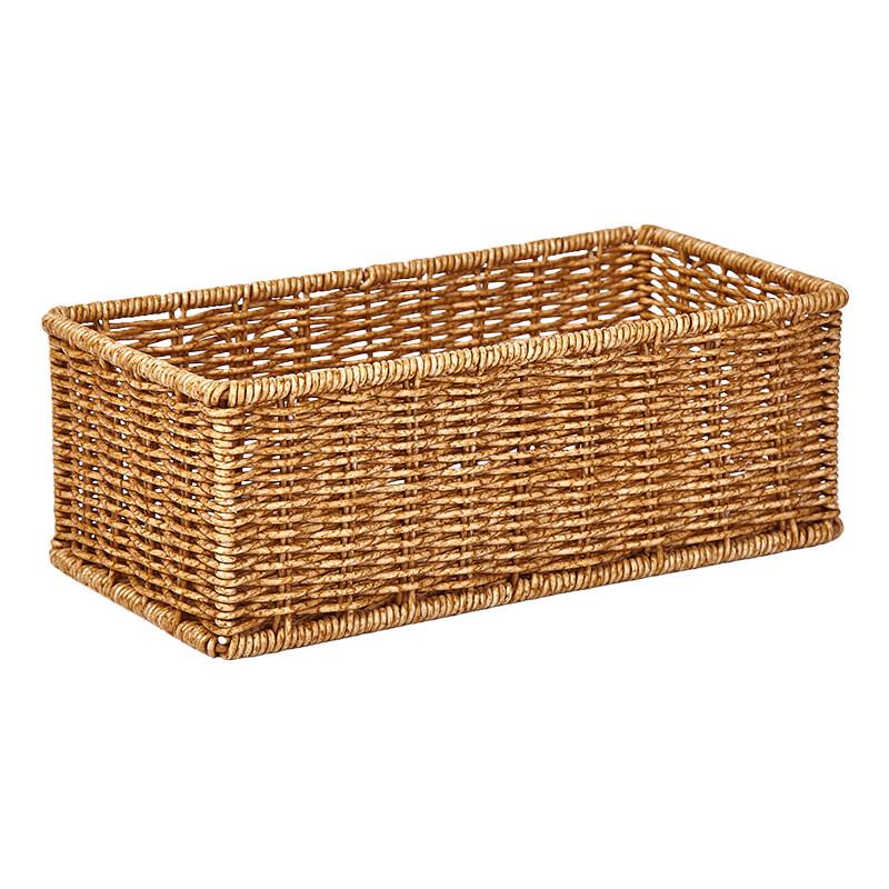 Imitation Rattan Wooden Storage Basket