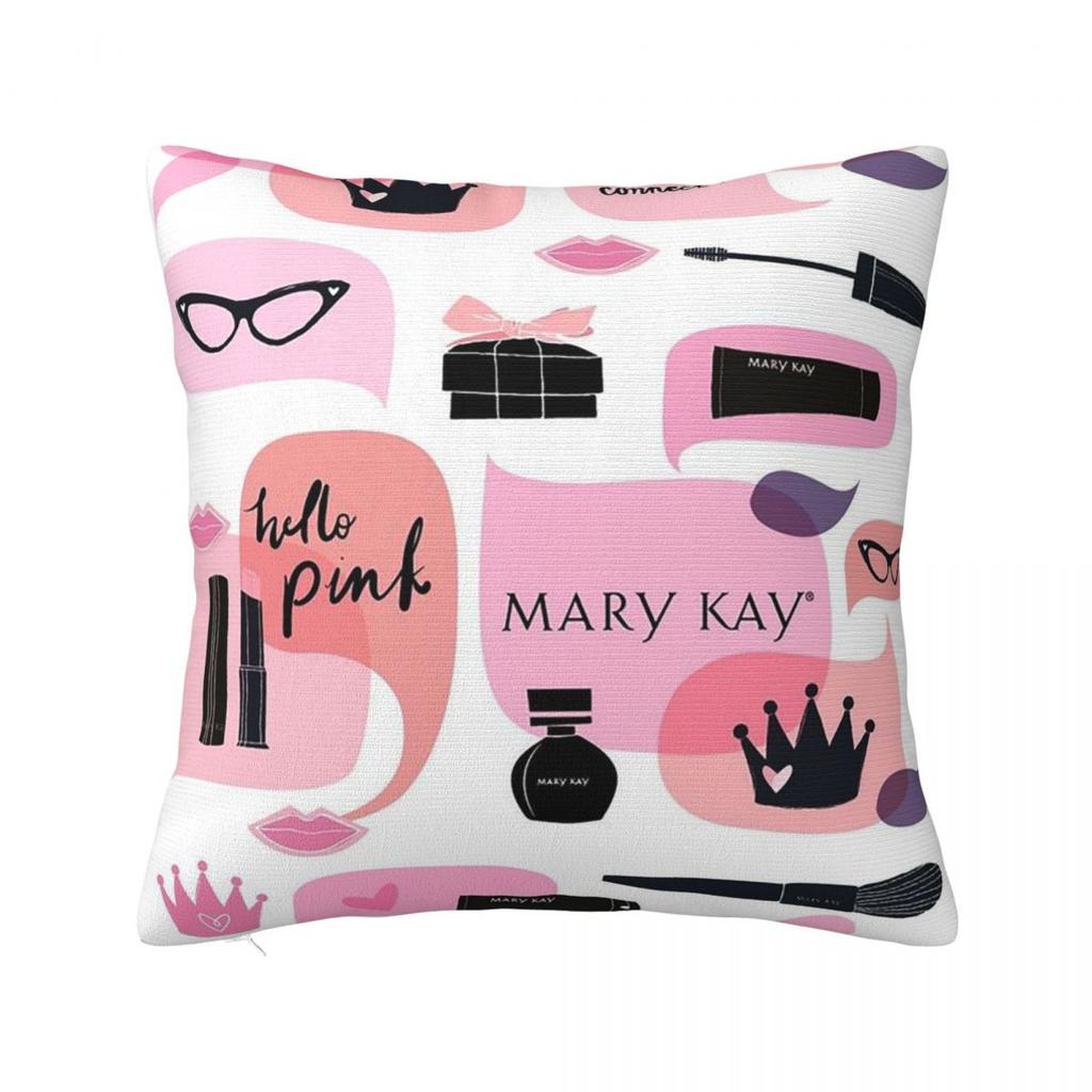 Mary Kay Cosmetics Square Pillowcase Cushion Cover Pillow Case Throw Pillow Cover for Home Sofa Living Room