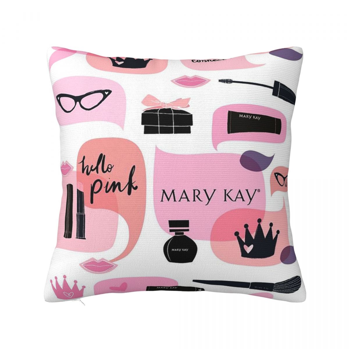 

Mary Kay Cosmetics Square Pillowcase Cushion Cover Pillow Case Throw Pillow Cover for Home Sofa Living Room 12x12Inch