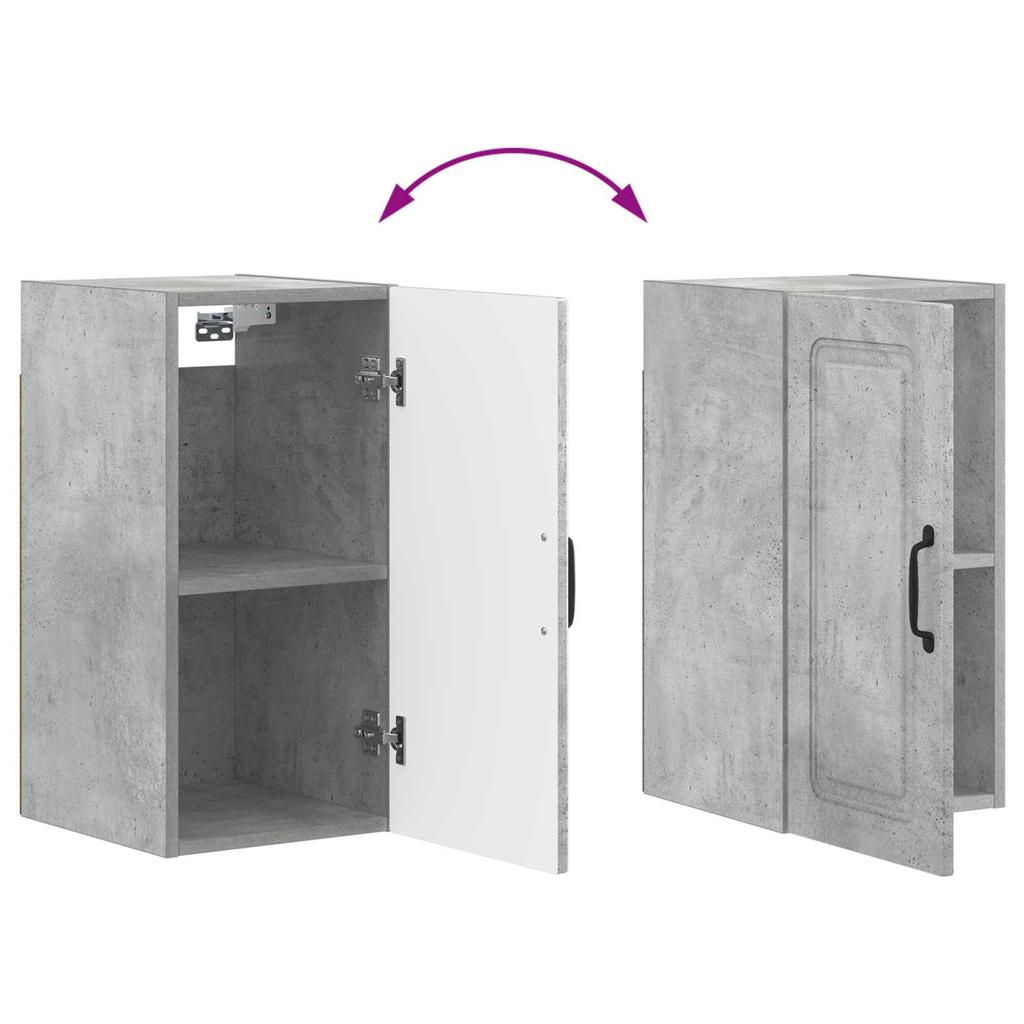 Bathroom Wall Cabinet UTRECHT Concrete Gray 30 x 31 x 59 cm