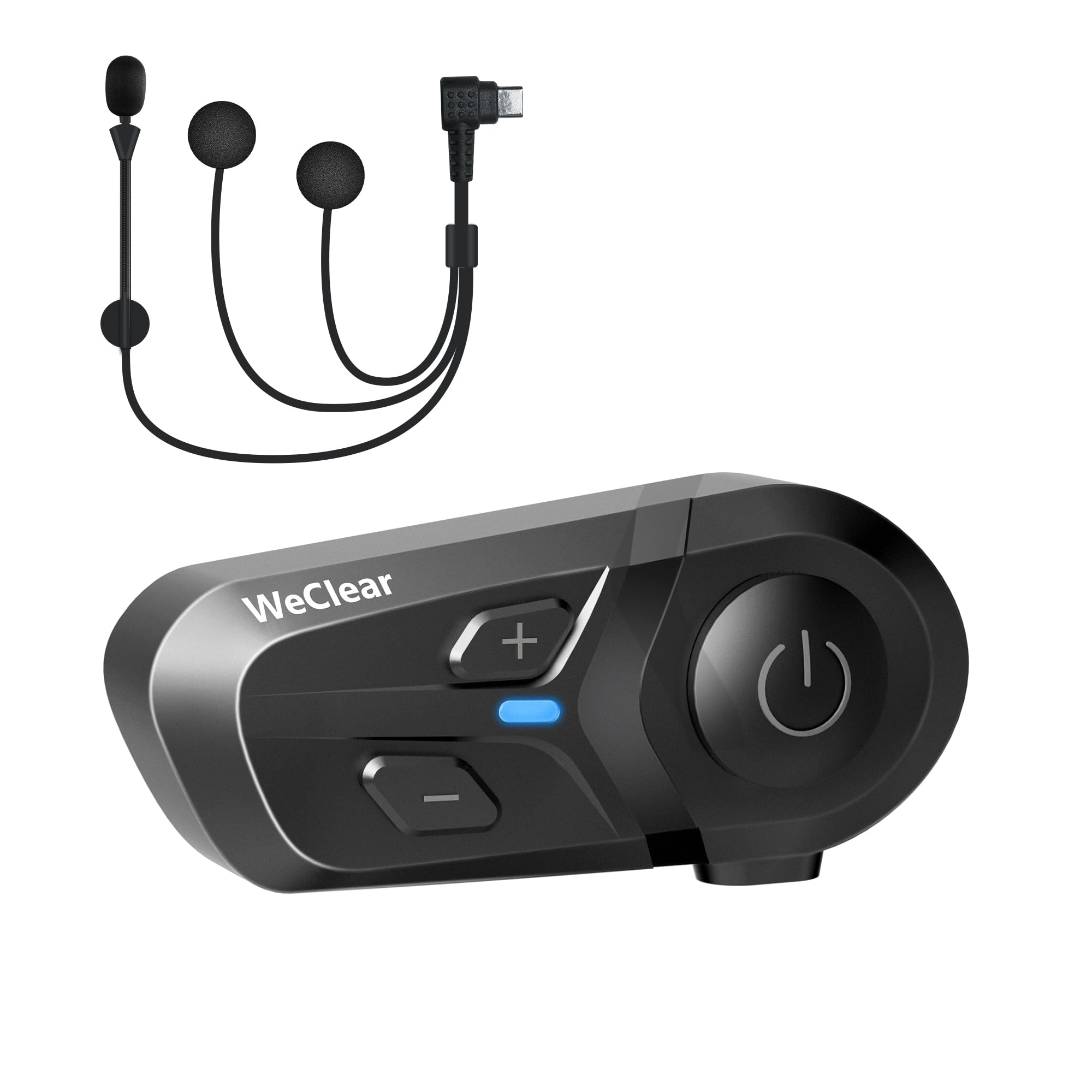 WeClear Motorcycle Helmet Bluetooth Headset, Bike Intercom Earphone, Motorcycle Speaker, Bluetooth 5.3, Waterproof, Easy Operation, Easy Installation,