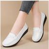Women Flats Wedge Leather Fashion Comfortable Shoes Women Slip On Nurse Shoes Moccasins Outdoor Plus Size Tenis Feminino
