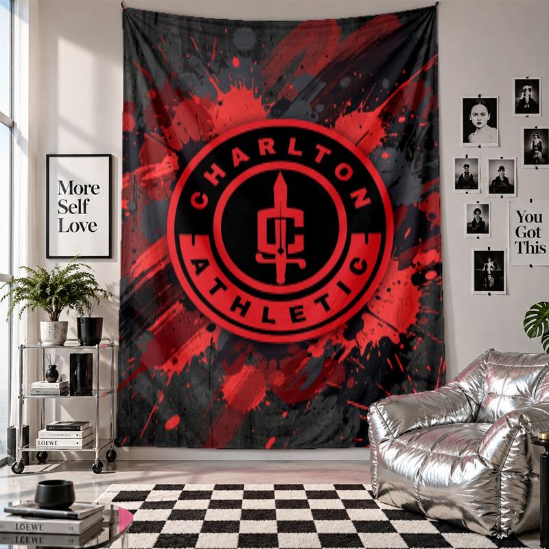 Charlton Athletic FC Wall Tapestry Home Decor Wall Hanging Cloth for Bedroom Living Room Background