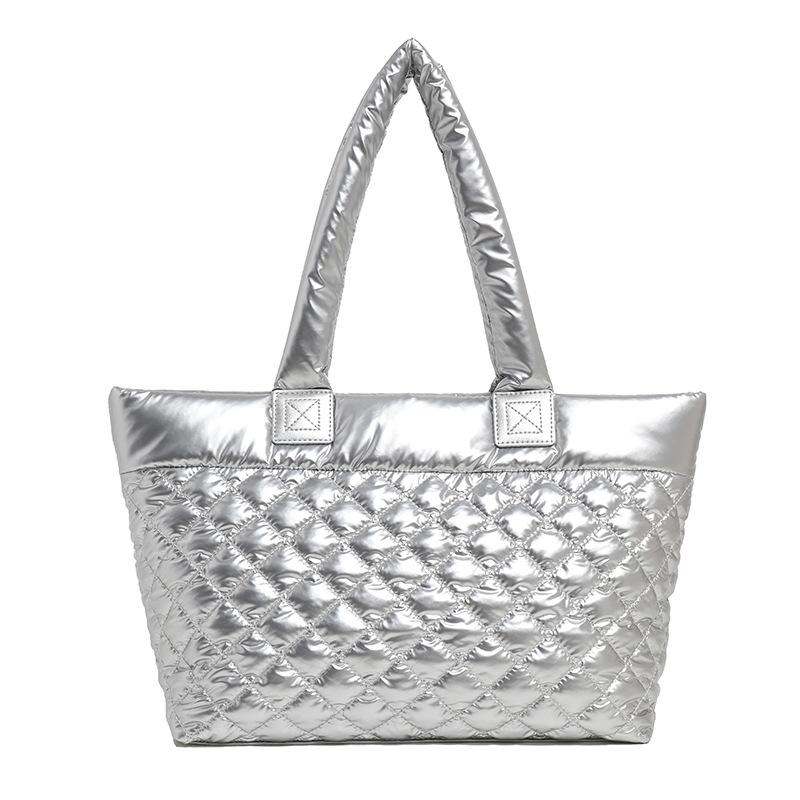 Autumn Xiaoxiangfeng Ringer Tote Bag Women'S Large Capacity Air Sense Down Bag Commuter Shoulder Underarm Bag