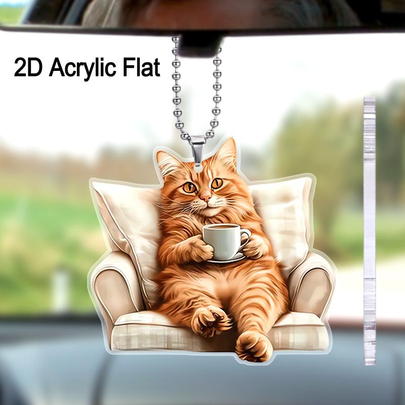 3 Types Fashionable Cat Car Decor, Perfect for Car Interior, Funny Home & Office Decoration, Suitable for Car Rearview Mirror & Home Decor