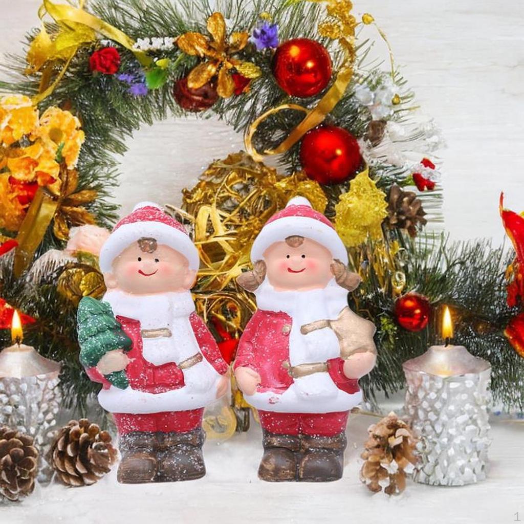 Ceramic Dolls Figurines Christmas Decoration Creative Figure Ornaments for Table