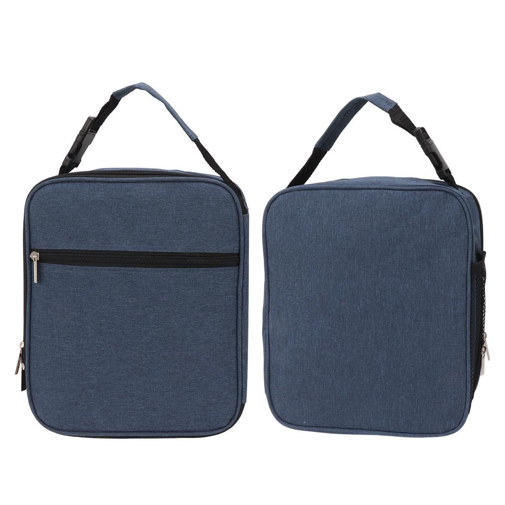 Insulated Lunch Bag 6L Oxford Fabric Leakproof Lining Portable Handle Zippered Lunch Bag for