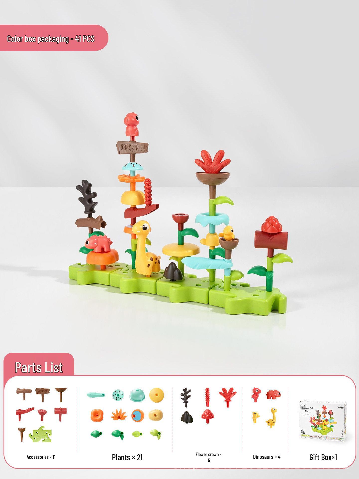 Leleyu Garden Building Blocks for Ages 1-3: Educational Flower Arrangement Toy for Girls & Boys.