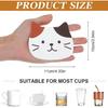 6 Pcs Cat Coasters, Silicone Cute Coasters Easy to Clean, Fun Coaster Non Slip Hot Pads for Drinks Home Gift, Coffee Table Dinning Room Decorations