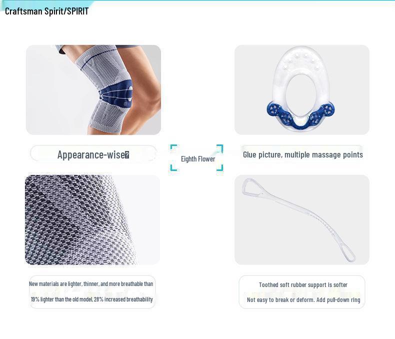 Bauerfeind Non-Slip Knee Support for Basketball, Running, and Meniscus Protection - 3D Design