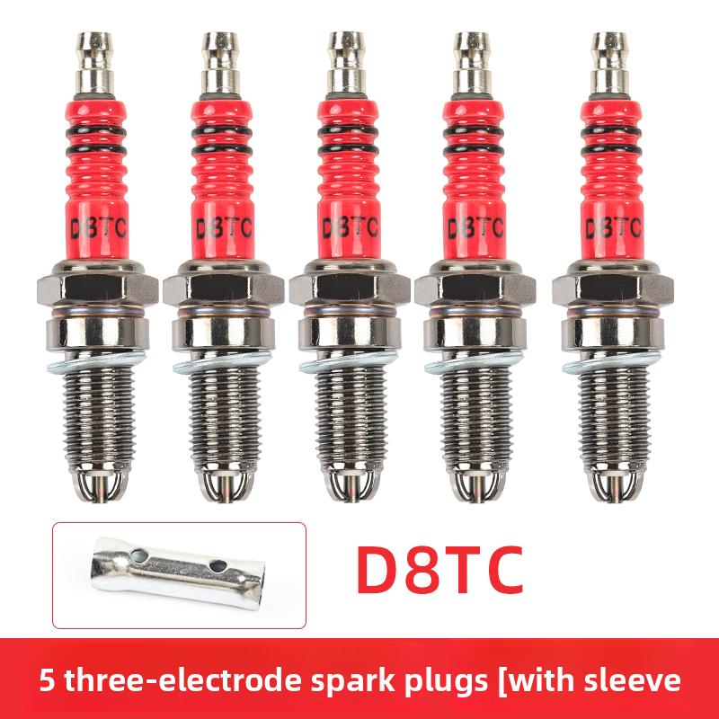 Three-stage spark plugs for scooters, A7TC/D8TC motorcycle models with 125 and 150 horsepower, 100cc universal ignition plugs