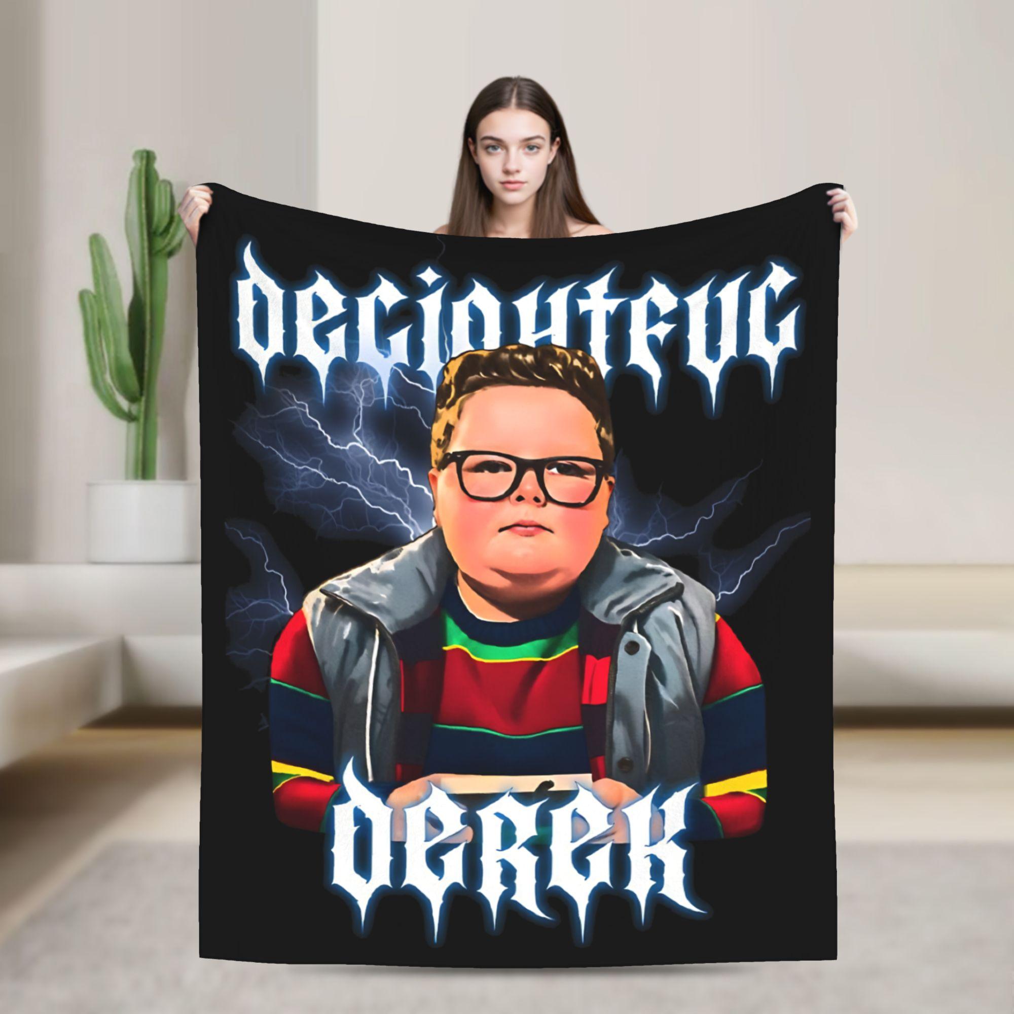 Delightful Derek Metal Style Blanket Flannel Throw Blanket Summer Air Conditioning Personalised Lightweight Bedsprea, 75X95CM