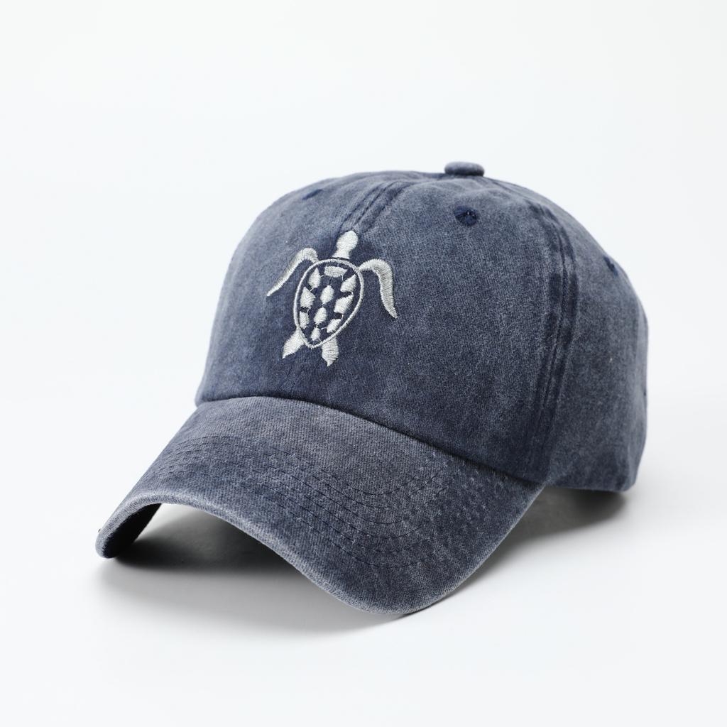 Turtle Baseball Cap Embroidered Retro and Old Sun Hat Couple Cap Outdoor Men's and Women's Sun Protection Cap