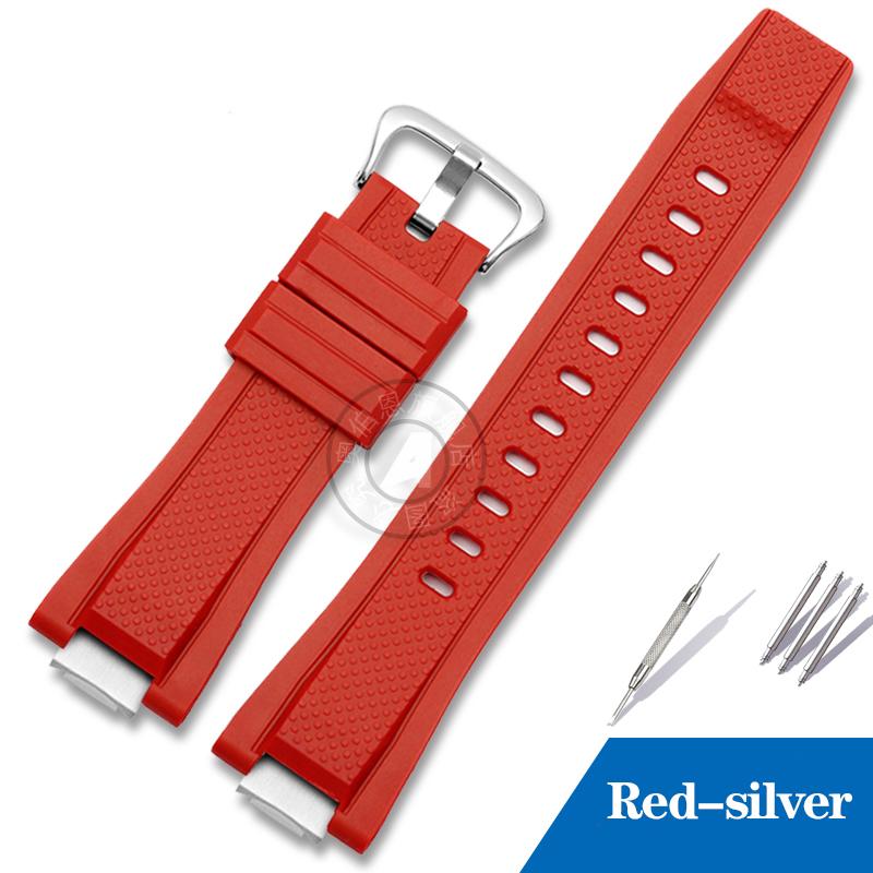 Rubber Watchband For G-SHOCK C-asio GST-B400BD/AD Heart of Steel Series GST-B400 Modified Waterproof Sports Silicone Watch Strap