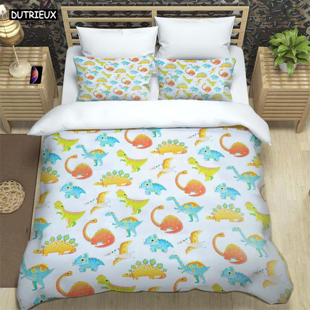 Comforter Cute Dinosaur Ed With Printed Bedding Queen Bedding Set Cute Style Bedding Set Luxury For Children Bedding Set