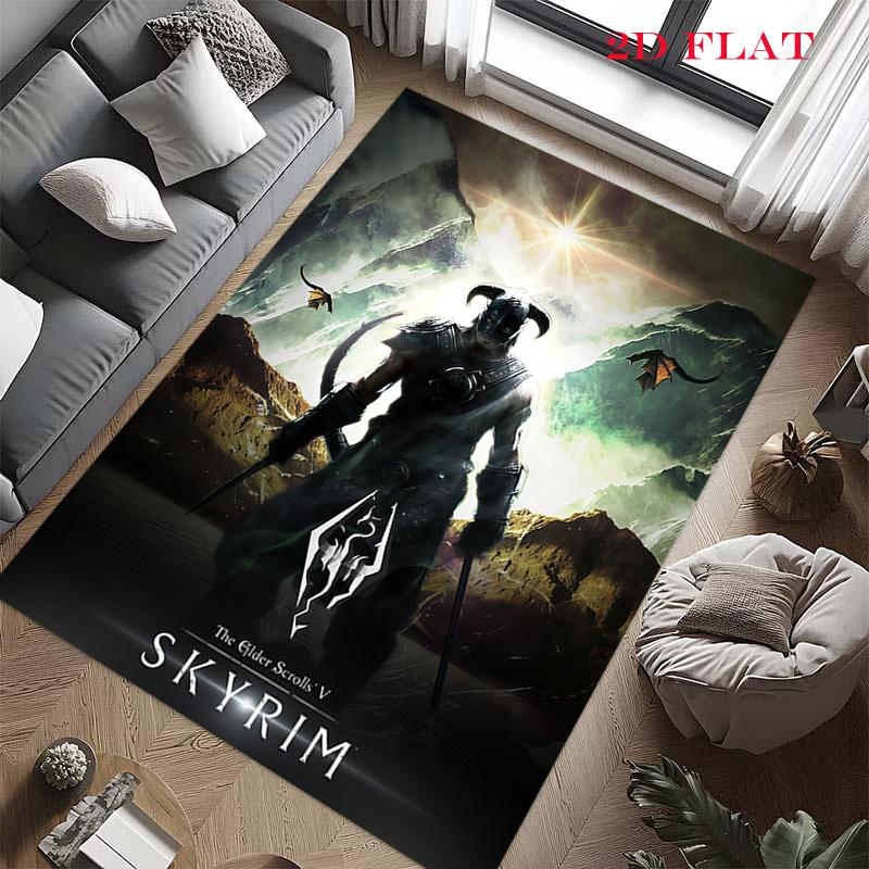 The Elder Scrolls Carpet Rug for Living Room Bedroom Home Sofa Decoration,Kids play Nonslip Floor Mat