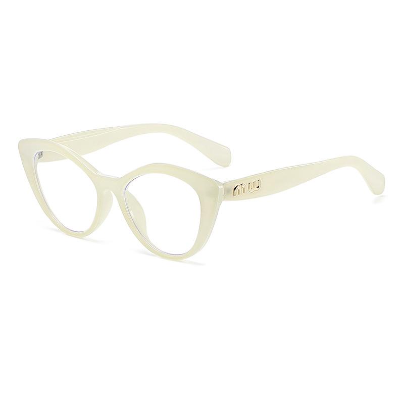 

14532 Модные классические очки кошачий глаз в оправе 2024 года, новые модные плоские очки с защитой от синего цвета унисекс