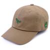 Naru Dinosaur Embroidered Caps and Hats for Kids, Matching Pair, Sun Protection for Men and Women, Boys and Girls (Beige, One Size Fits Adults)