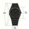 [ Klassische Uhr ] Herren Casual Sportuhr Schwarzes Zifferblatt Quarzuhr | Minimalistisches Uhrendesign | Langlebige Uhr für Herren Geschenk