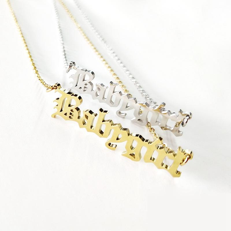 Stainless Steel Babygirl Necklace Gold  Plated Baby Girl Pendants Chain Necklaces For Women Jewelry