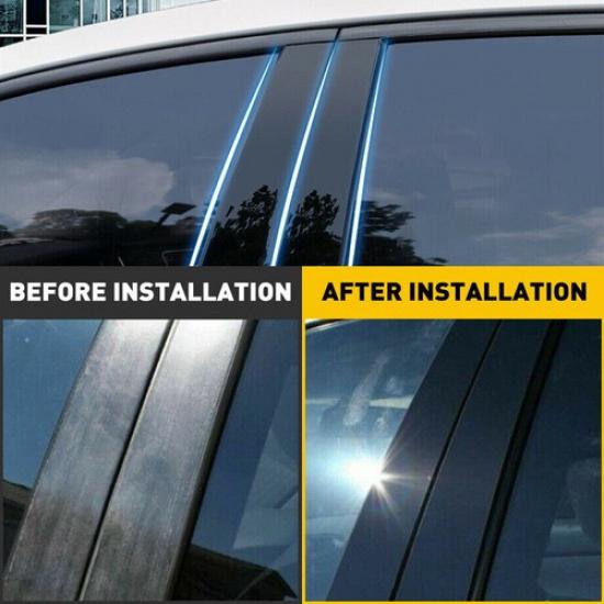 Fits Honda CRV 2017-2022 Black Window Door Pillar Posts Trim Cover Decal Modling