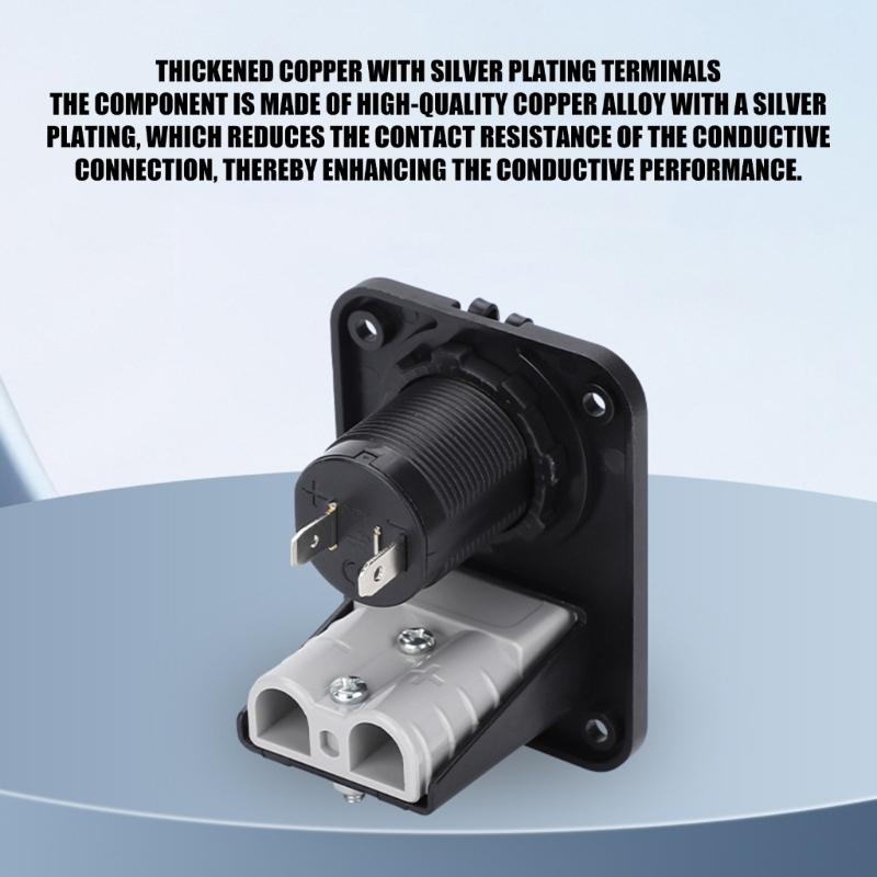Flexible Installation 50A Suitable Adapter to Cigarettes Lighter & USB Socket ABS for Easy Setups in VehiclE