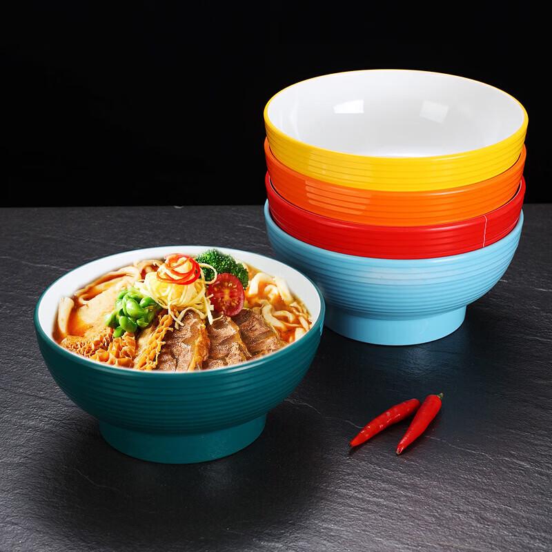 Diruian Two-Tone Melamine Noodle Bowl for Commercial and Home Use