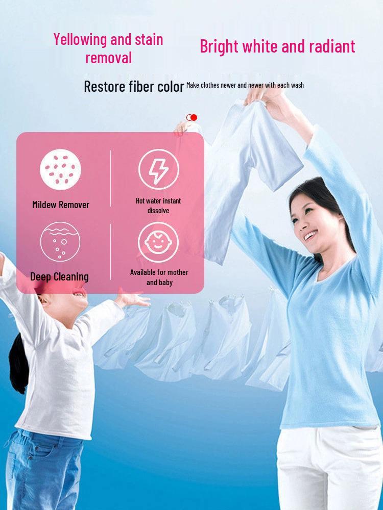 Floral Explosion Stain Remover & Brightener: Salt Bleach Powder for Colored Clothes with Long-Lasting Fragrance
