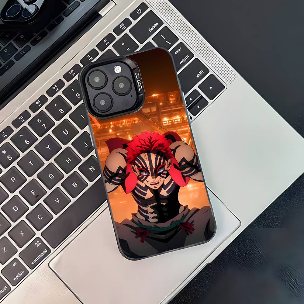Anime A-Akaza Phone Case For iPhone 17,16,15,14,13,12,11,Pro,XS,Max,Plus,Mini,SE Black Candy Matte Shockproof Cover