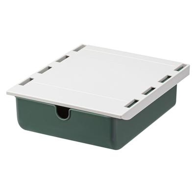 Under Desk Drawer Strong Adhesive 2kg Load Capacity Space Saving Hidden Desk Organizer for Home School Office Green