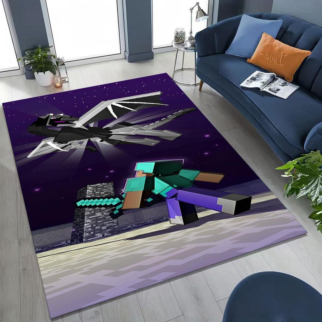 Cartoon S-Sandboxs 3D Game Carpet Rug for Bedroom Living Room Sofa Home Doormat Decor,Large Kids Play Non-slip Floor Mat Gift