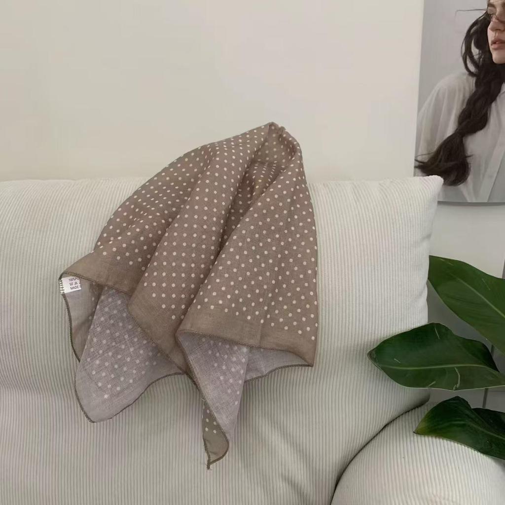 Women's Ethnic Style Leopard Print Scarf - Cotton Linen Silk Blend, Cashew Print, Autumn Accessory