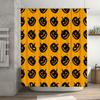 Halloween-themed shower curtains with pumpkin patterns waterproof bathroom decor for kids and adults alike Bright yellow backgr