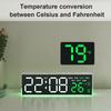 Table Clock with Atmosphere Lights Digital Clock USB Charging Port Modern Electronic Clock Large Display for Living Room Decor
