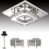 Elegant Square Crystal Led Ceiling Light Modern Minimalist Design For Living Room