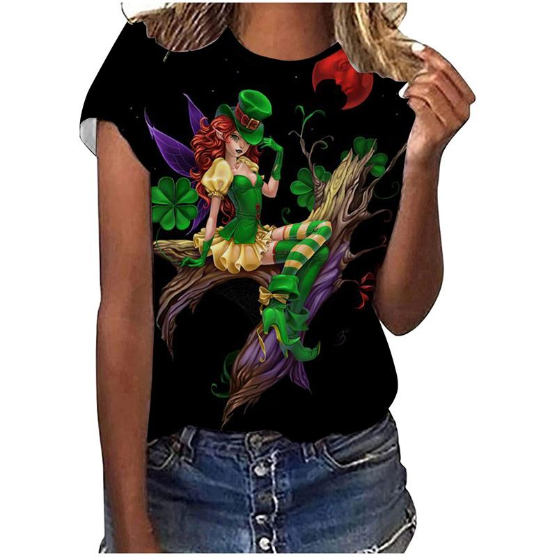 

Последний Ирландия Сент. День Святого Патрика 3D-печать Новая летняя женская футболка с коротким рукавом Повседневный удобный уличный топ 6XL