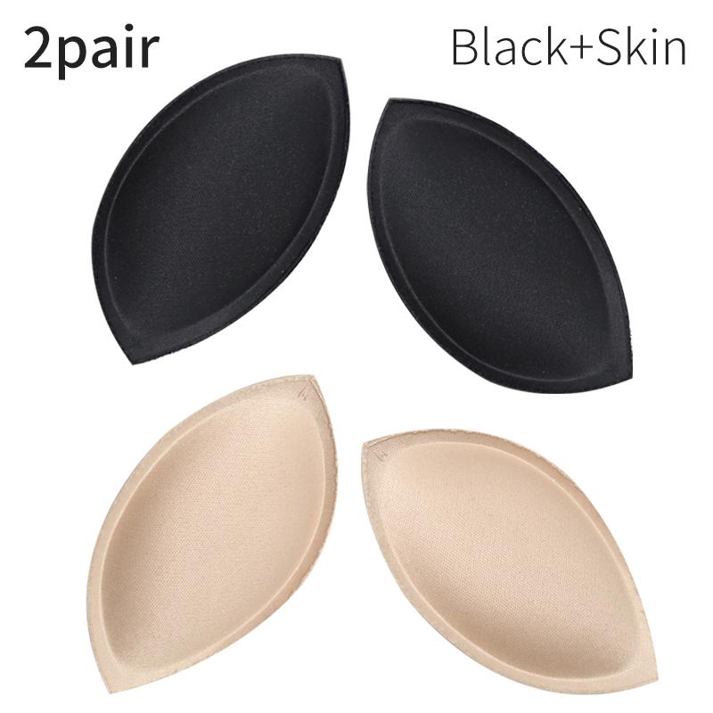 2-1Pair Spong Bra Pads Set Bikini Chest Cup Push Up Insert Foam Pads for Women Swimsuit Padding Removeable Enhancer Accessories