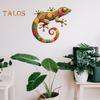 Wall Art Gecko Decoration Metal Lizard Wall Decoration Colorful Wall Mounted Gecko for Garden Fence Home Farmhouse Decor