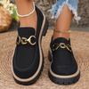 New Buckle Thick Bottom Low-top Single Shoes Women's Large Size Retro Foot Shoes Wish Source