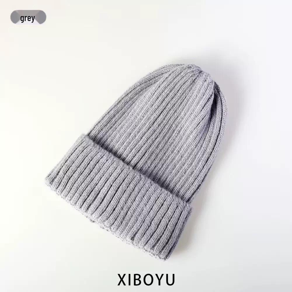Japanese-Korean Soft Knitted Slouchy Hat for Women, Autumn/Winter Warmth, Fits Large Head, Cold Protection