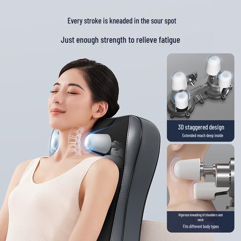 Aux Full Body Kneading Massage Cushion with Heat CN plug (adapter included)
