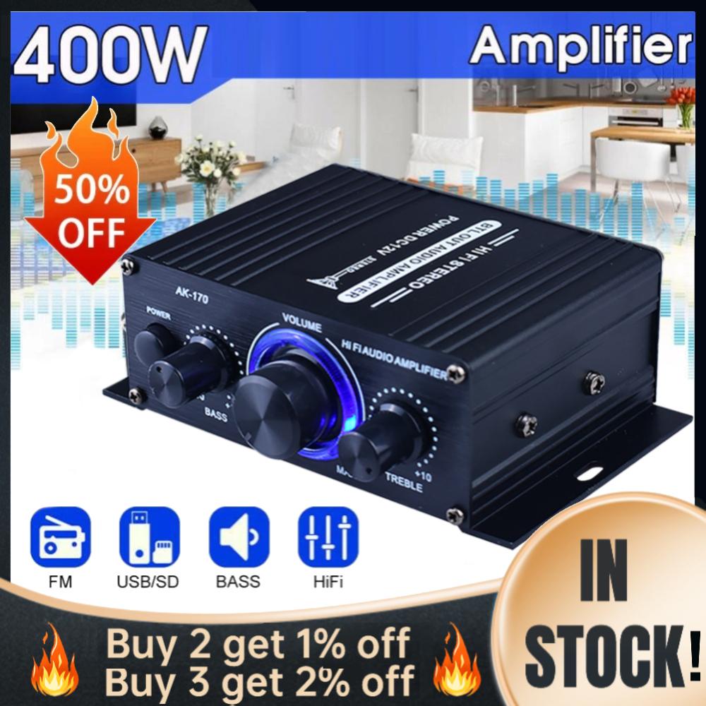 

AK-170 Mini HiFi Audio Eindversterker 200x200W Двухканальный звук Versterker Домашний автомобильный кинотеатр Усилитель звуковой мощности встретил