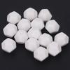 30PCS 12 Sided Blank Dice Plastic Write On Teaching Dice Cubes Polyhedral Dice Kit for Entertainment Education 2.2cm White