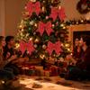 Bows For Christmas Tree 2 Piece Sparkly Tie Holiday Ribbon Bow Tree Topper For Home Outdoor Farmhouse Wall Indoor Crafts