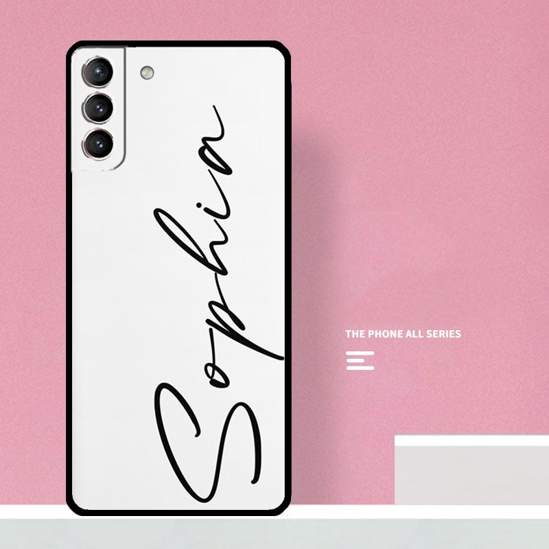 Custom Pastel Name Initials Case For Samsung Galaxy S23 S22 Ultra Plus S8 S9 S10 Plus Note 10 20 S21 FE S20 FE Cover